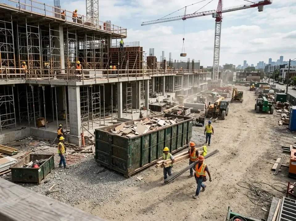 commercial-construction-site-w-002 — frequently asked questions, Low Cost Construction Dumpster Rental in Springfield, MN